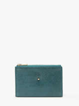 Portefeuille Leder Mila louise Blauw vintage 3576BB